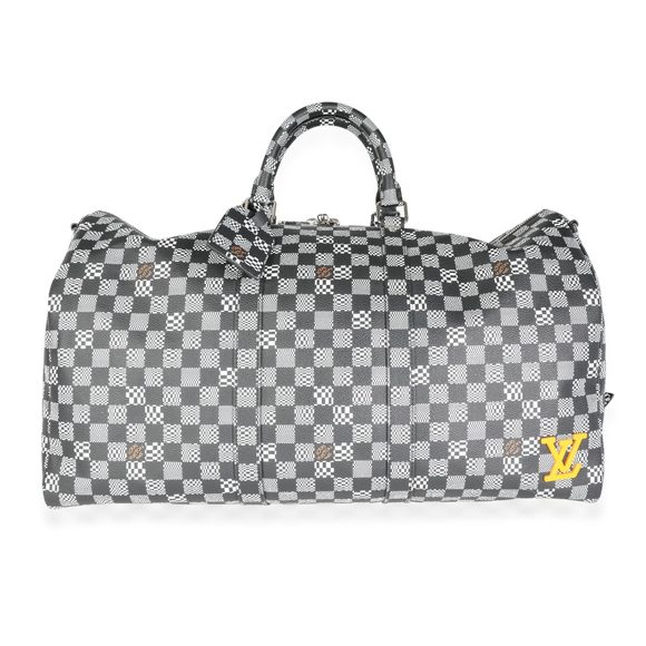 Louis Vuitton Handbags - Black & White Distorted Damier Keepall Bandouliere 50